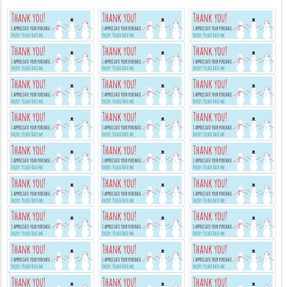 Thank You Stickers Order Shipping Labels Box Mailing Label Sticker - Picture 1 of 2